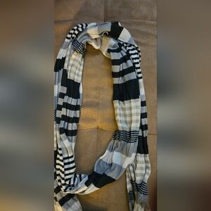 Striped Black and Gray Scarf